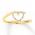 Diamond Heart Ring 1/15 ct tw Round-cut 10K Yellow Gold