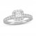 Neil Lane Diamond Engagement Ring 1-1/8 ct tw Princess/Round-cut 14K White Gold
