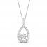 Unstoppable Love Diamond Necklace 1/4 ct tw 10K White Gold 19"