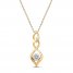 Diamond Necklace 1/10 ct tw Round-cut 10K Yellow Gold