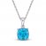 Luminous Cut Swiss Blue Topaz Necklace Sterling Silver 18"