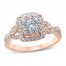 Diamond Engagement Ring 7/8 ct tw Round-cut 14K Rose Gold