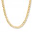 Men's Cuban Curb Chain Necklace 14K Yellow Gold 22" Length