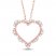 Neil Lane Diamond Heart Necklace 1/5 ct tw Round-cut 14K Rose Gold 19"