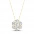 Diamond Fashion Necklace 1/4 ct tw Round-cut 10K Yellow Gold 18"
