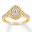 Diamond Ring 1/5 ct tw Round-cut 10K Yellow Gold