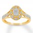 Diamond Ring 1/5 ct tw Round-cut 10K Yellow Gold