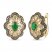 Le Vian Creme Brulee Emerald Earrings 1-3/8 ct tw Diamonds 14K Honey Gold