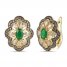 Le Vian Creme Brulee Emerald Earrings 1-3/8 ct tw Diamonds 14K Honey Gold