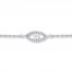 Eye Anklet 1/10 ct tw Diamonds Sterling Silver