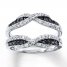 Black & White Diamonds 1/2 ct tw Enhancer Ring 14K White Gold