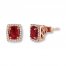 Le Vian Natural Ruby 1/6 ct tw Diamonds 14K Gold Earrings