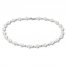 Cultured Pearl & Textured Bead Necklace Sterling Silver