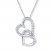 Diamond Heart Necklace 1/10 ct tw Round-cut 10K White Gold