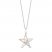 Hallmark Diamonds Star Necklace 1/20 ct tw Sterling Silver/10K Rose Gold 18"