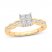 Multi-Diamond Engagement Ring 5/8 ct tw Princess/Round 14K Yellow Gold