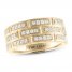 THE LEO Diamond Men's Wedding Band 3/4 ct tw Round-cut 14K Yellow Gold