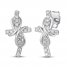 Le Vian Diamond Cross Earrings 1/5 ct tw 14K Vanilla Gold