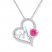 Heartbeat Necklace Lab-Created Sapphires Sterling Silver