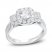 Diamond Engagement Ring 1-1/4 ct tw Round/Baguette 14K White Gold