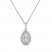 Forever Connected Diamond Necklace 1/2 ct tw Round/Pear 10K White Gold 18"