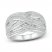 Diamond Crossover Ring 1/4 ct tw Round-cut Sterling Silver