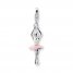 Ballerina Tutu Charm Pink Enamel Sterling Silver