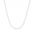 Cable Chain Necklace 14K White Gold 18" Length