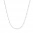 Cable Chain Necklace 14K White Gold 18" Length