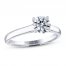 THE LEO Ideal Cut Diamond Solitaire Engagement Ring 1 ct tw 14K White Gold