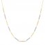 Bar Choker Necklace 14K Two-Tone Gold