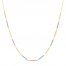 Bar Choker Necklace 14K Two-Tone Gold