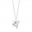 Hallmark Diamonds Panda Necklace 1/10 ct tw Sterling Silver/10K Rose Gold 18"