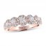 Leo Diamond Anniversary Ring 3/4 ct tw Round-cut 14K Rose Gold