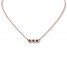 Bezel-Set Black Diamond Necklace 1/3 ct tw 10K Rose Gold