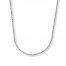 Wheat Chain Necklace 14K White Gold 24" Length