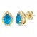 Le Vian Blue Topaz Earrings 1/4 ct tw Diamonds 14K Honey Gold