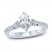 Diamond Engagement Ring 1-3/8 ct tw Marquise/Pear/Round 14K White Gold