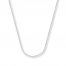 Square Wheat Chain 14K White Gold Necklace 18" Length