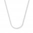 Square Wheat Chain 14K White Gold Necklace 18" Length