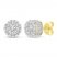 Men's Diamond Double Row Stud Earrings 1/2 ct tw Round-cut 10K Yellow Gold