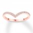 Diamond Wedding Band 1/8 ct tw Round-cut 14K Rose Gold