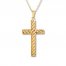 Woven Cross Necklace 10K Yellow Gold