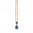 Le Vian Blueberry Sapphire Necklace 1/15 cttw Diamonds 14K Gold