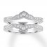 Diamond Enhancer Ring 1/4 ct tw Round-cut 14K White Gold