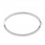 White Lab-Created Sapphire Bangle Bracelet Sterling Silver 7.25"