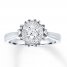 Diamond Engagement Ring 1/2 ct tw Round-cut 14K White Gold