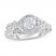 Adrianna Papell Diamond Engagement Ring 1 ct tw Marquise/Round-cut 14K White Gold