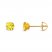 Children's Stud Earrings Yellow Cubic Zirconia 14K Yellow Gold