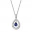 Convertible Lab-Created Sapphire Necklace Sterling Silver